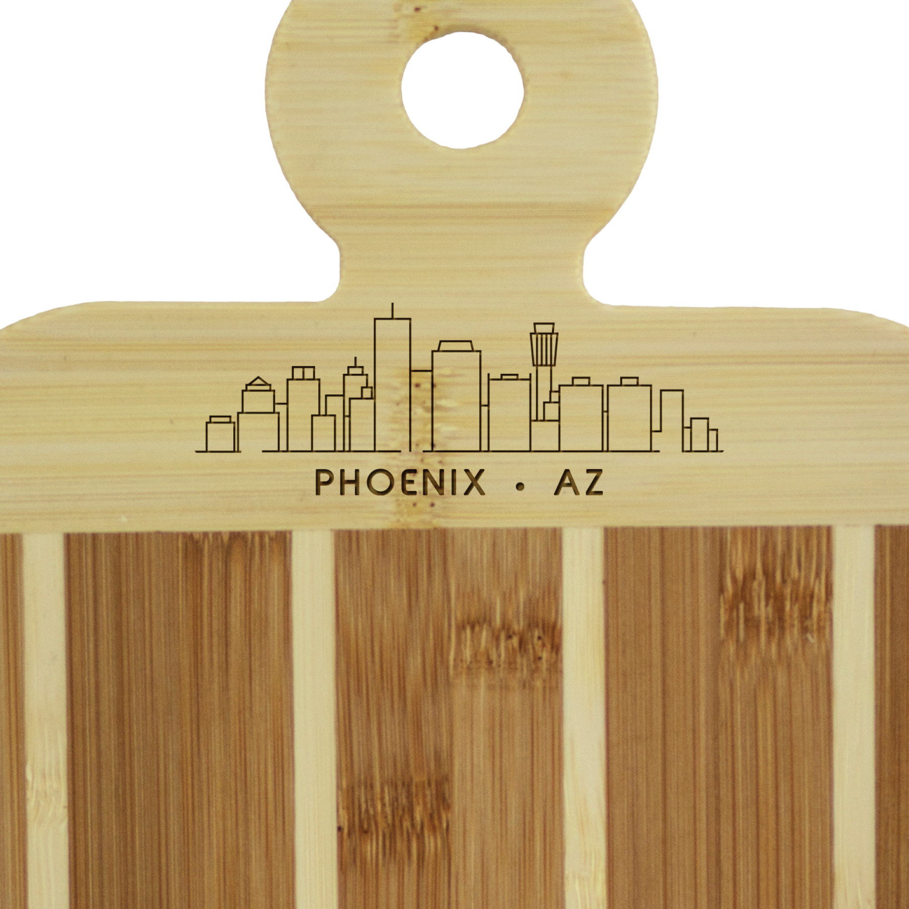 Striped Paddle City Skyline Board - Phoenix 3