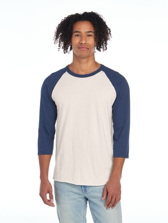JERZEES Premium Blend Combed Ring-Spun Unisex ¾-Sleeve Raglan 5