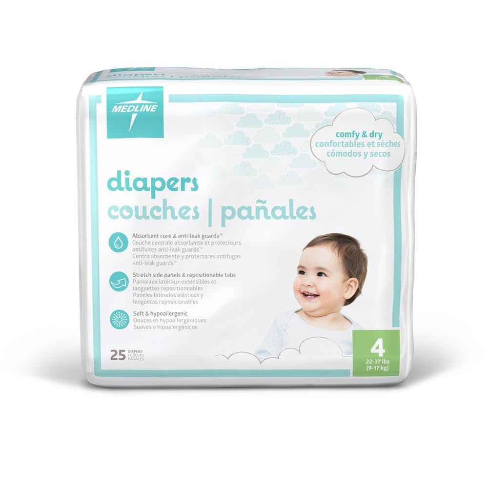 Disposable Baby Diapers - Size 4 25 Count