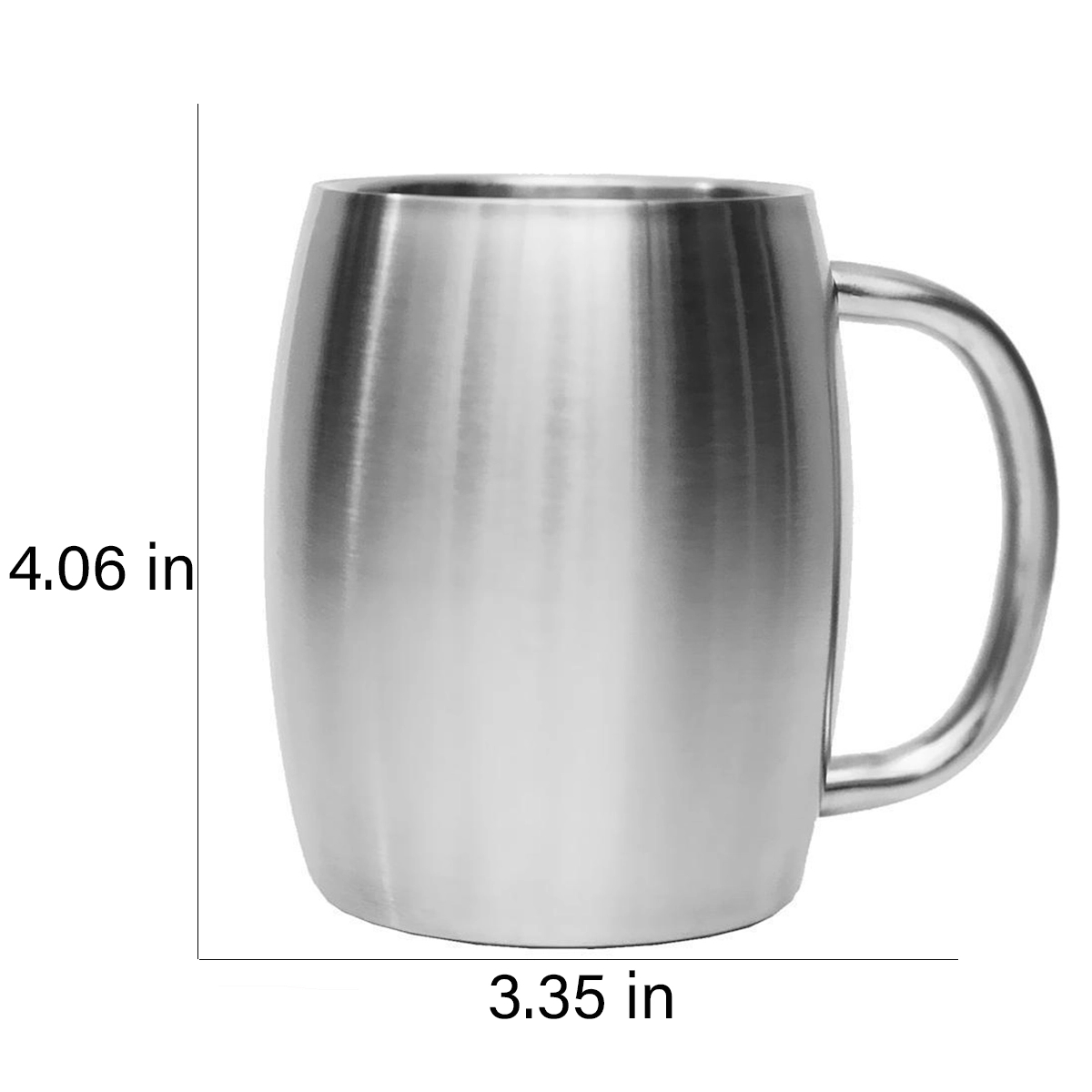 Stainless Double Wall Insulation Beer Coffee Desk Mug Cup 3
