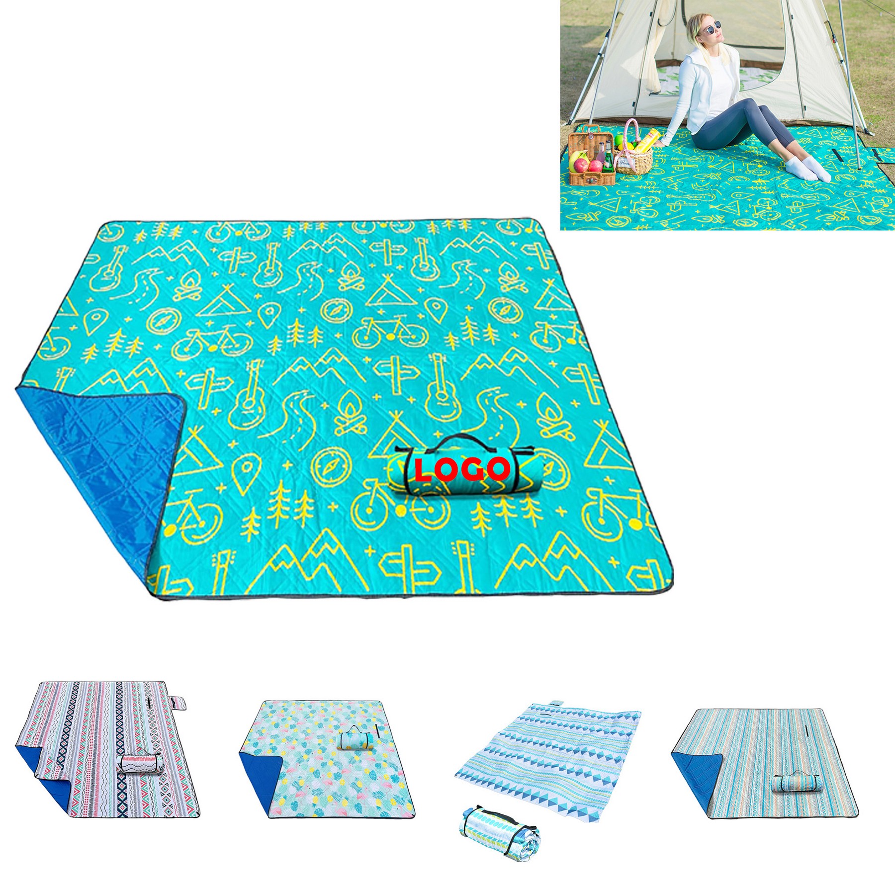 Ultrasonic Picnic Mat Bohemian Outdoor Picnic Mat