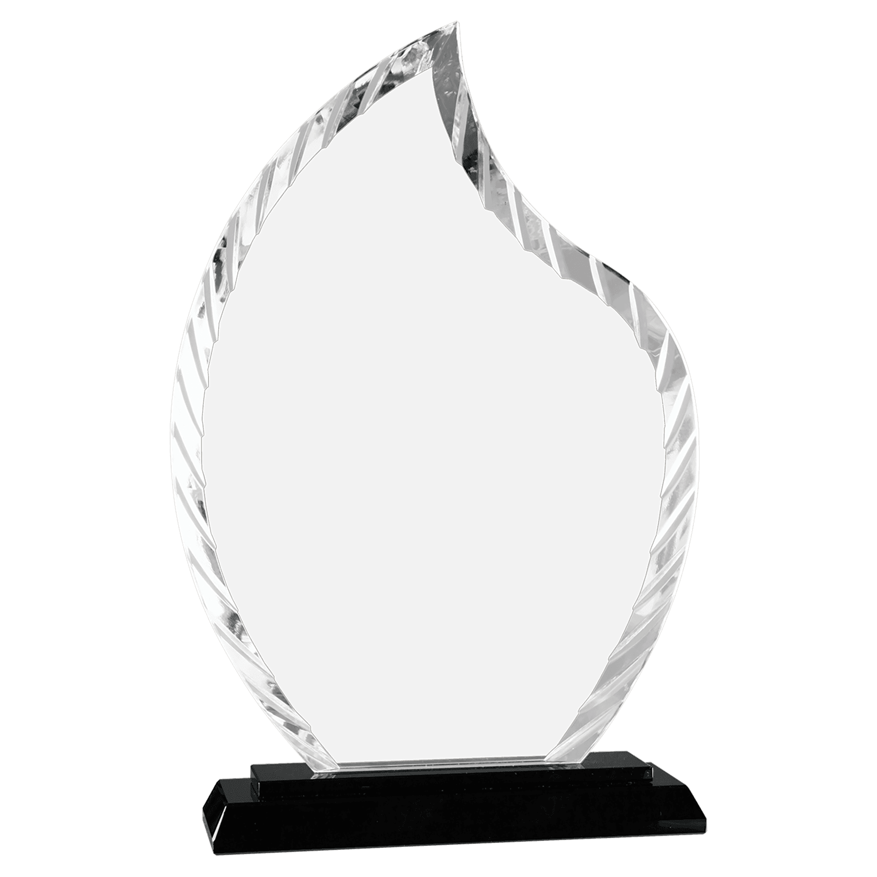 9 1/2" Flame Accent Glass on Black Base 3