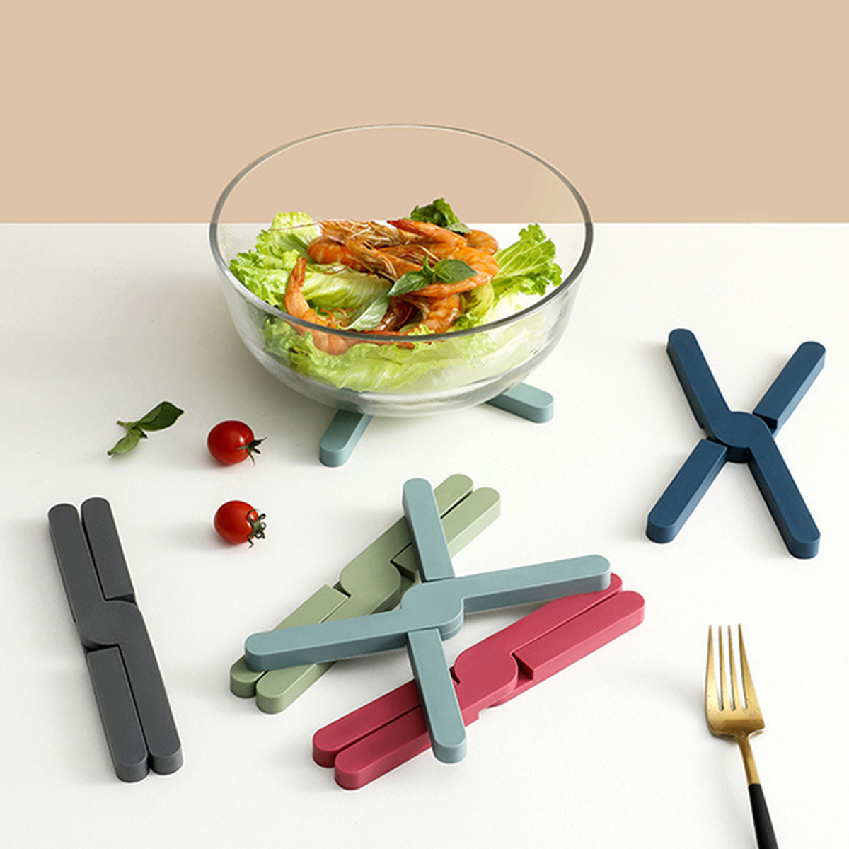 Heat Insulated Silicone Folding Kitchen Table Coaster 7