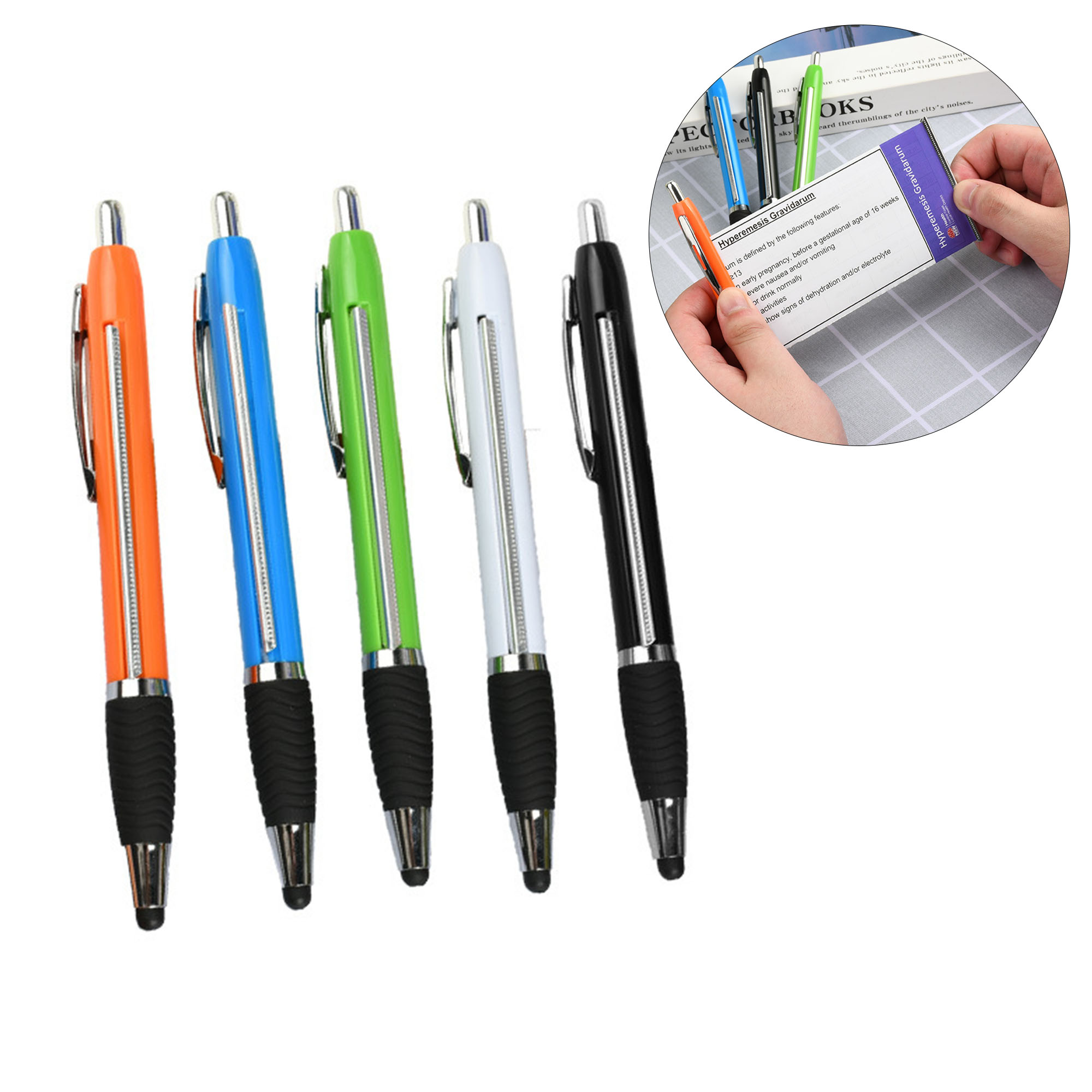 Touch Screen Stylus Ballpoint Pen With Pull Tab Ad Print 1