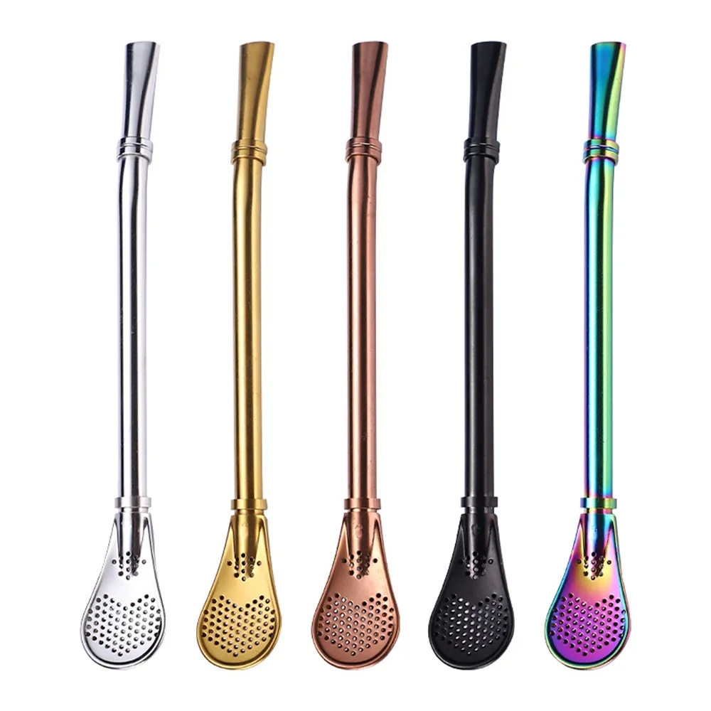 Yerba Mate Bombillas Spoon Drinking Filter Straws 1