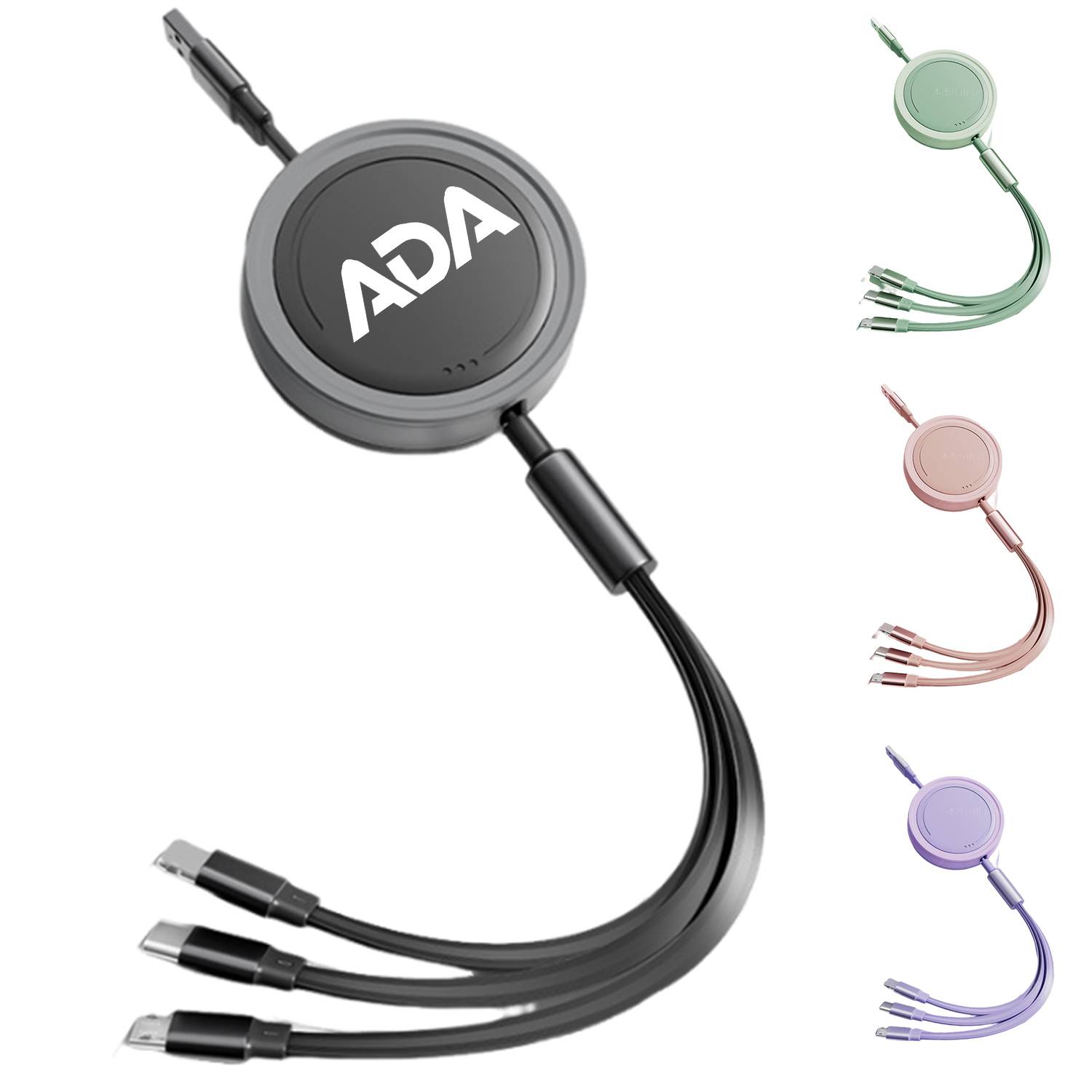 66W 3 in 1 Retractable Fast Charging Cable 1