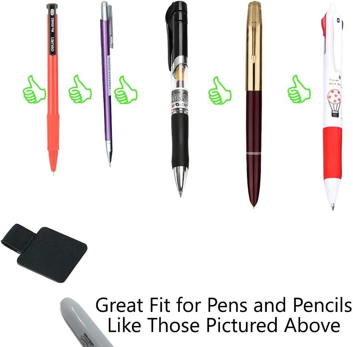 Self Adhesive Leather Pen Loop Clip 3