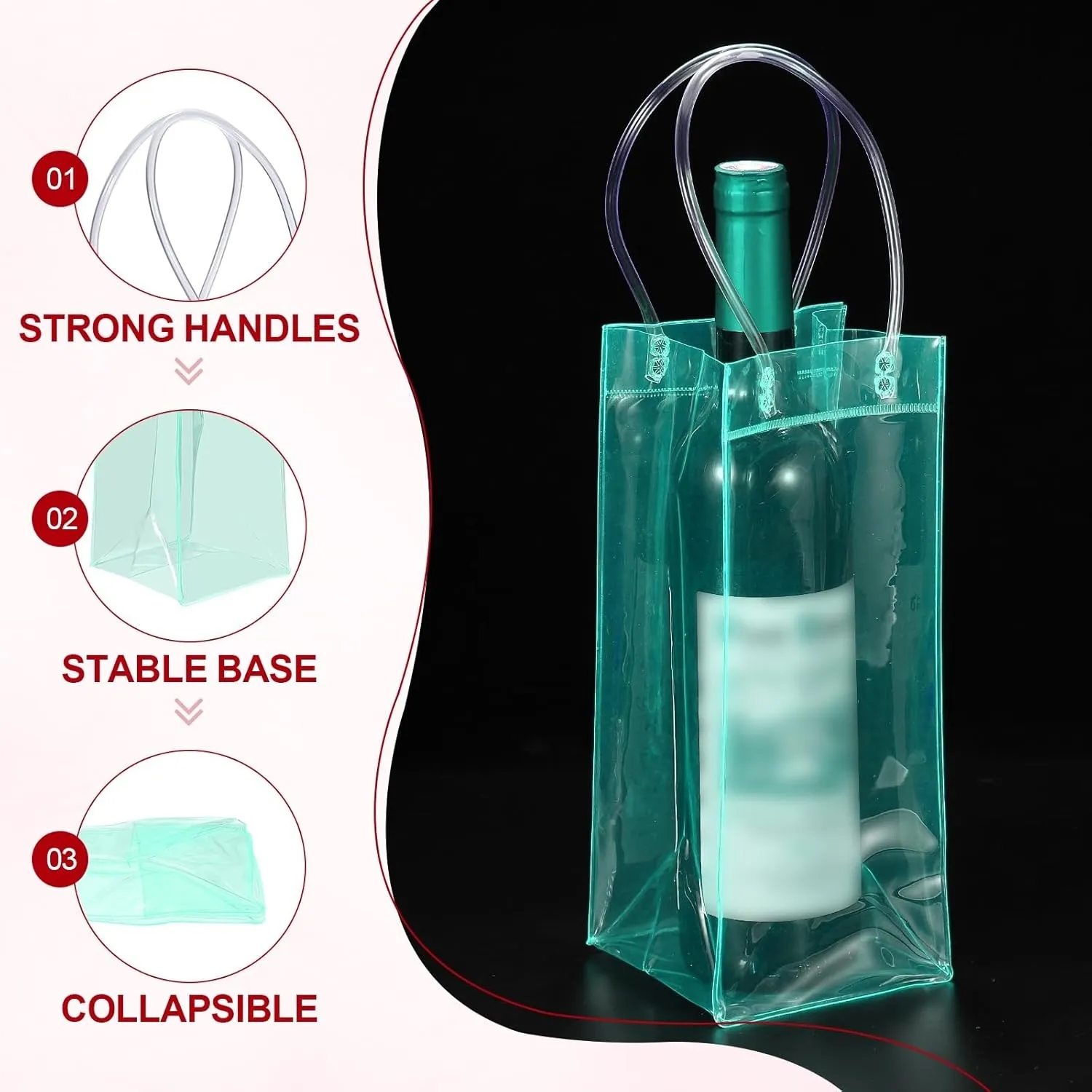 PVC Tote Bag For Wine 5