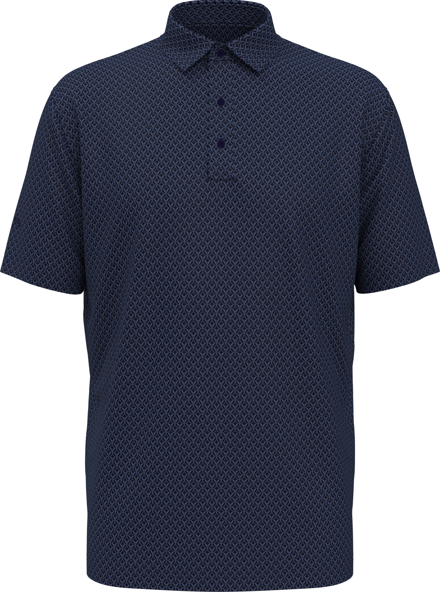 Men's Short Sleeve All Over Stitched Chev Polo 12