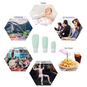 60ml Silicone Travel Bottle With Sucker And Flip Up Lid 11