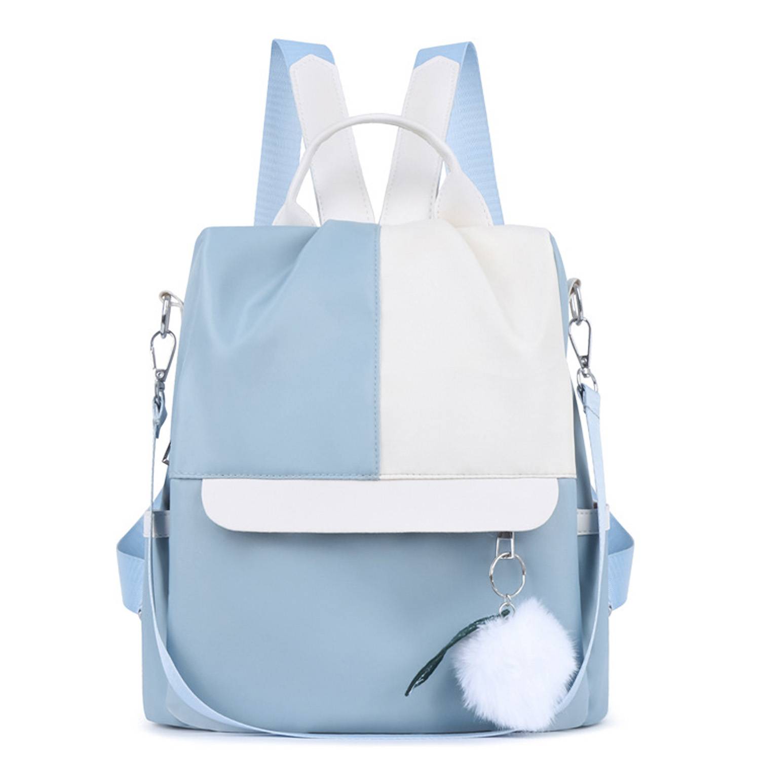 Oxford Patchwork Satchel Backpack 3
