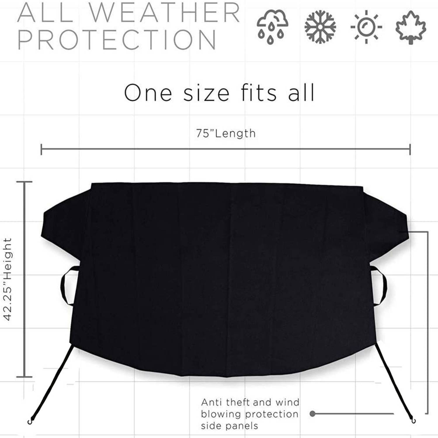 Oxford car snow shield windshield protective cover 5