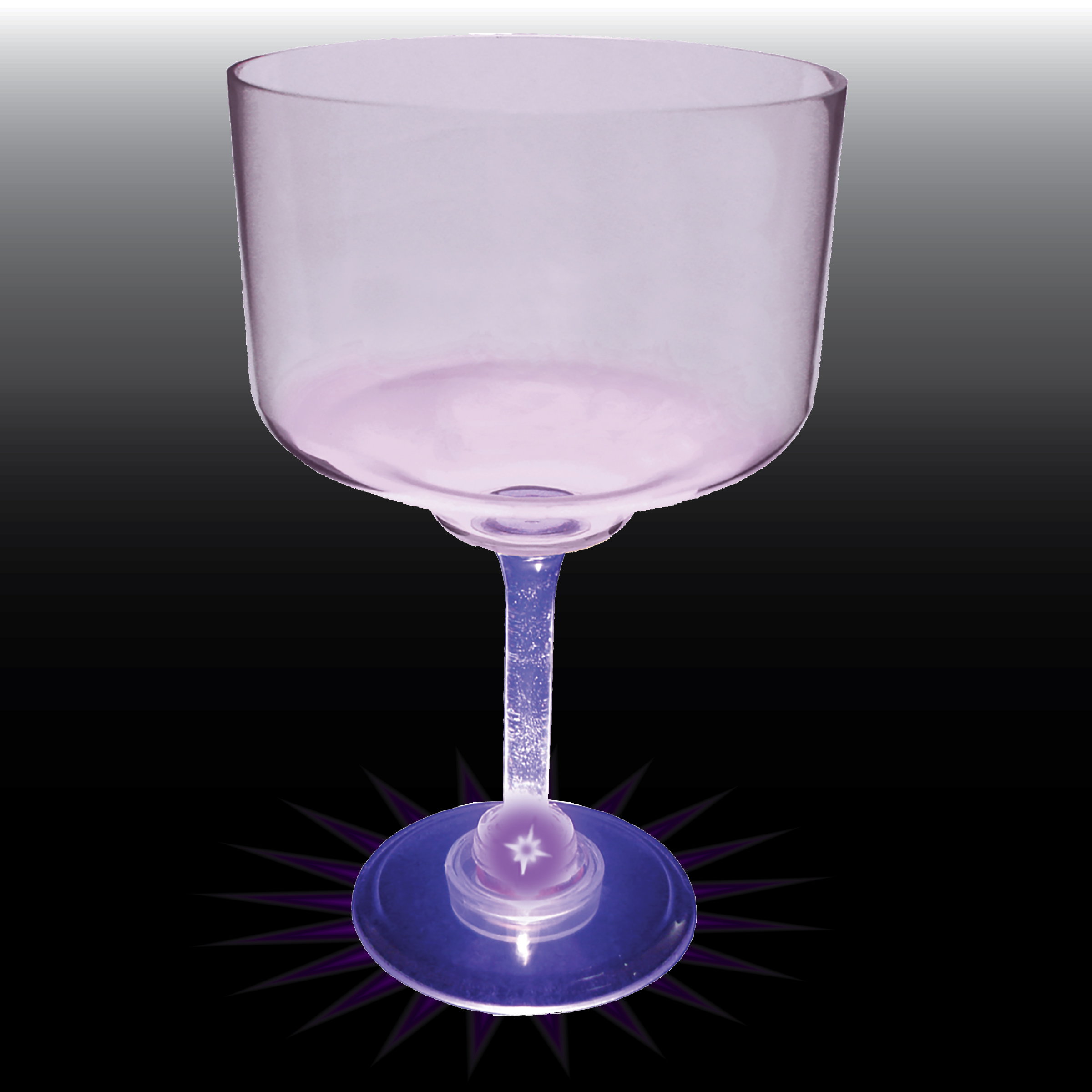 18oz Light Up Standard Stem Plastic Margarita Glass 1