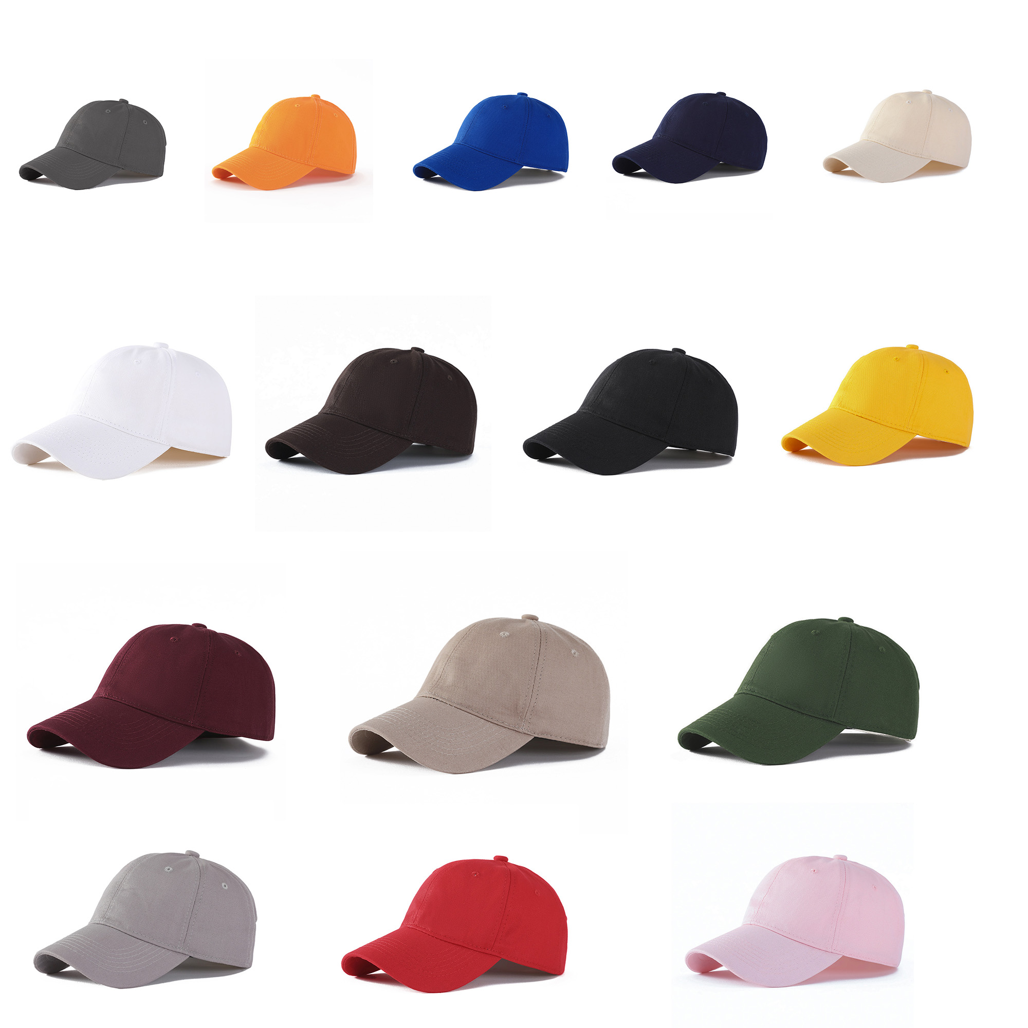 Combed Cotton Simple Baseball Cap 2