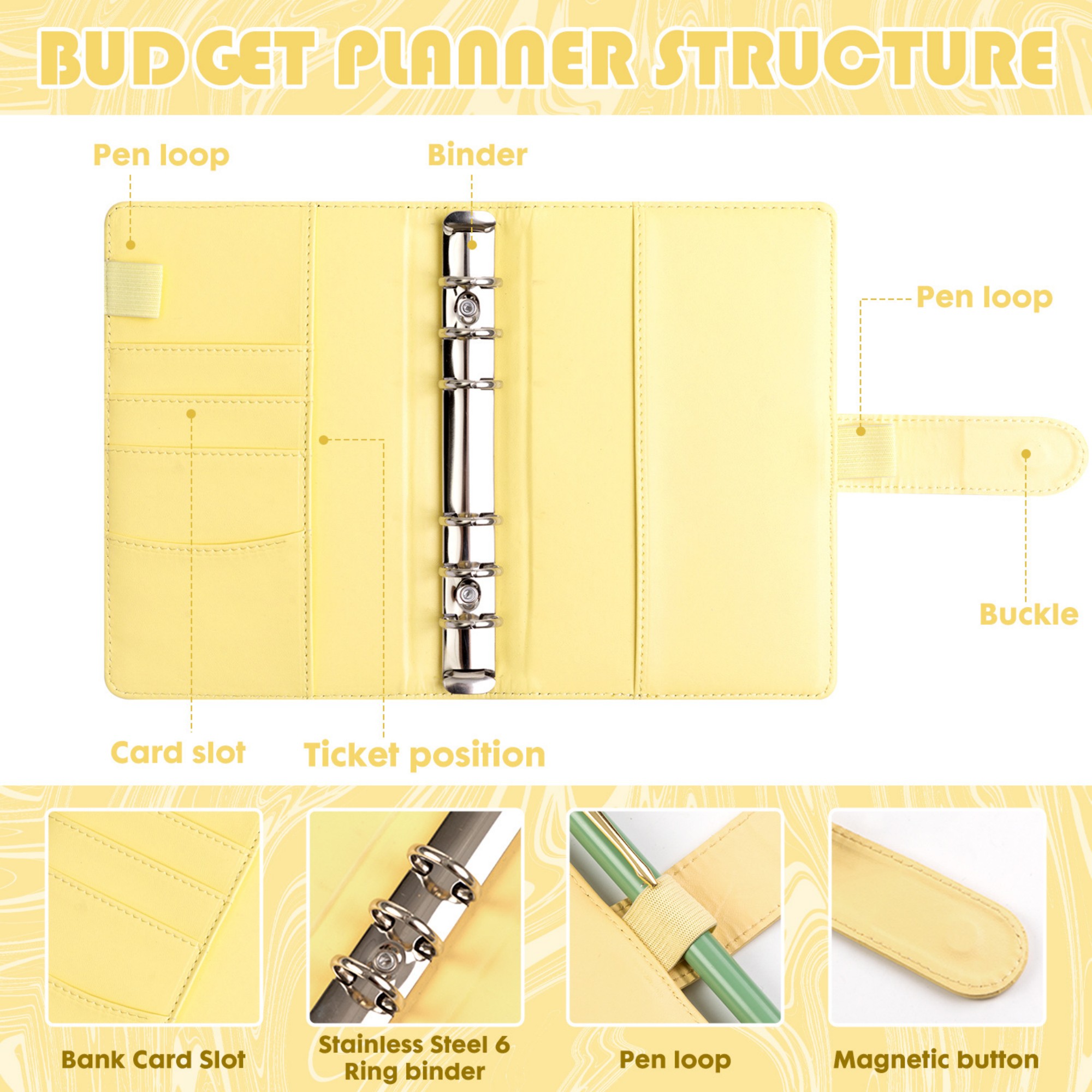 Leather A6 Budget Binder 3