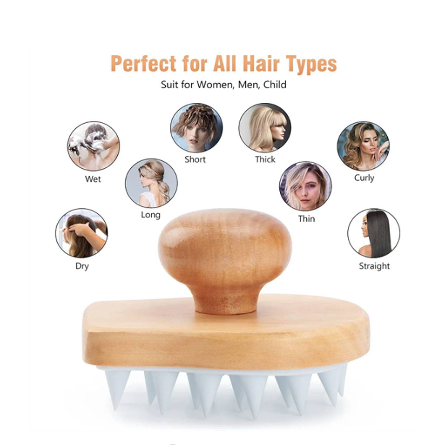 Wooden Scalp Massager Shampoo Brush 4