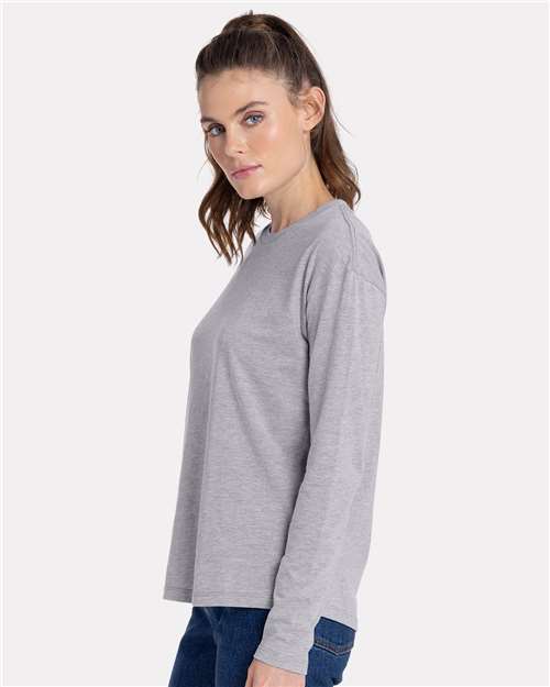 Women's Cotton Relaxed Long Sleeve T-Shirt - 3911 41