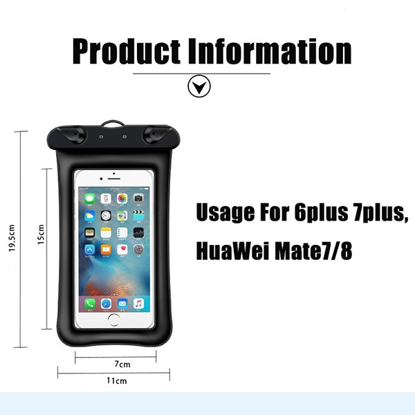 Drifting and diving inflation waterproof mobile phone bag 4