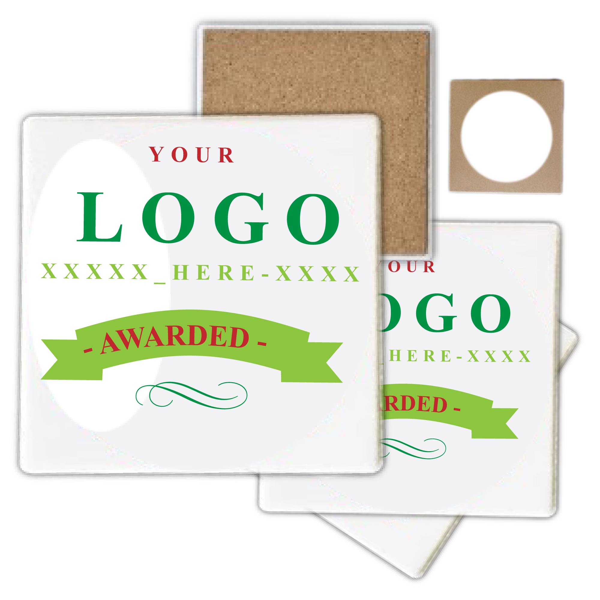 Full Color Square Stone Coasters with Absorbent Surface 3