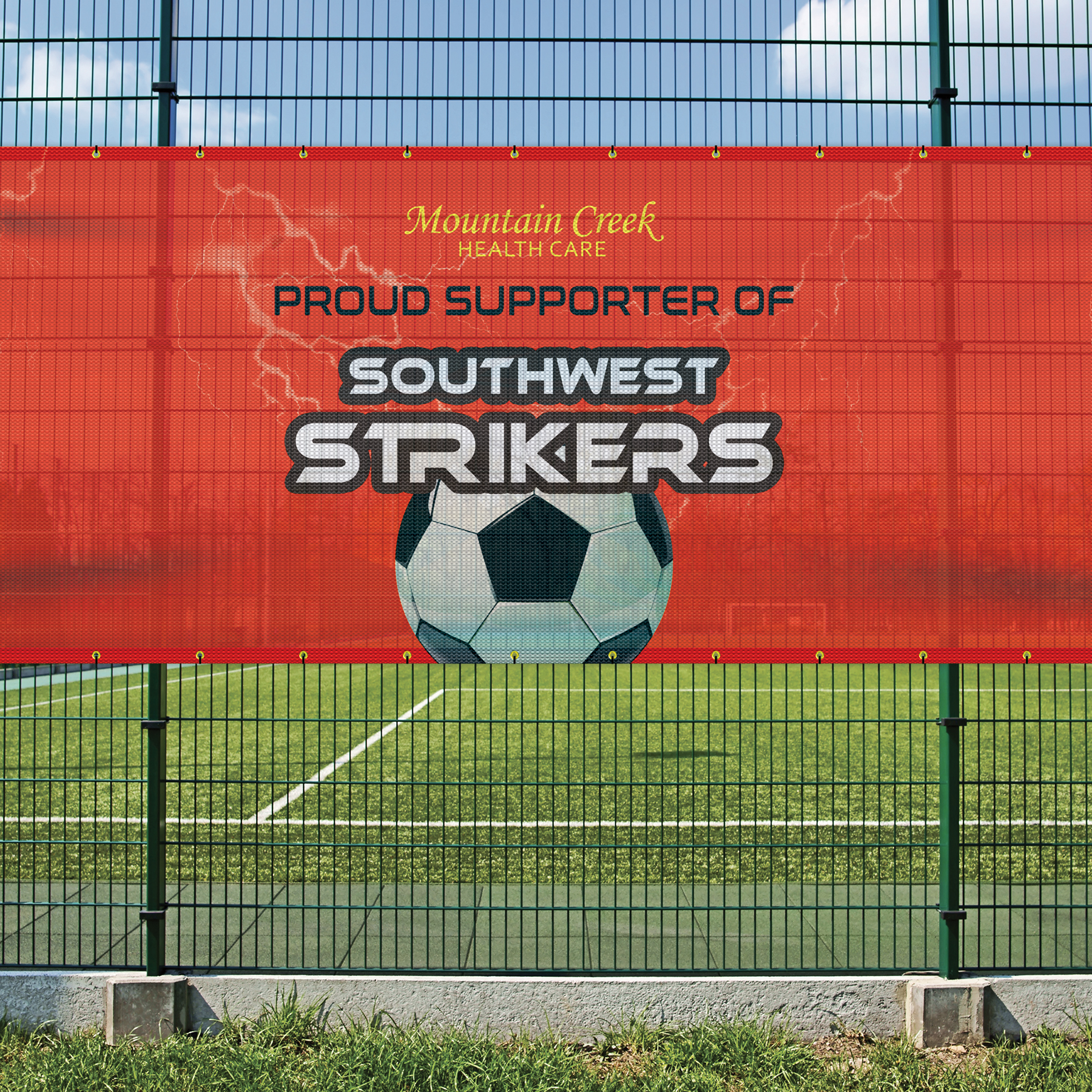 5' x 12' Premium Polyester Mesh Banner 12