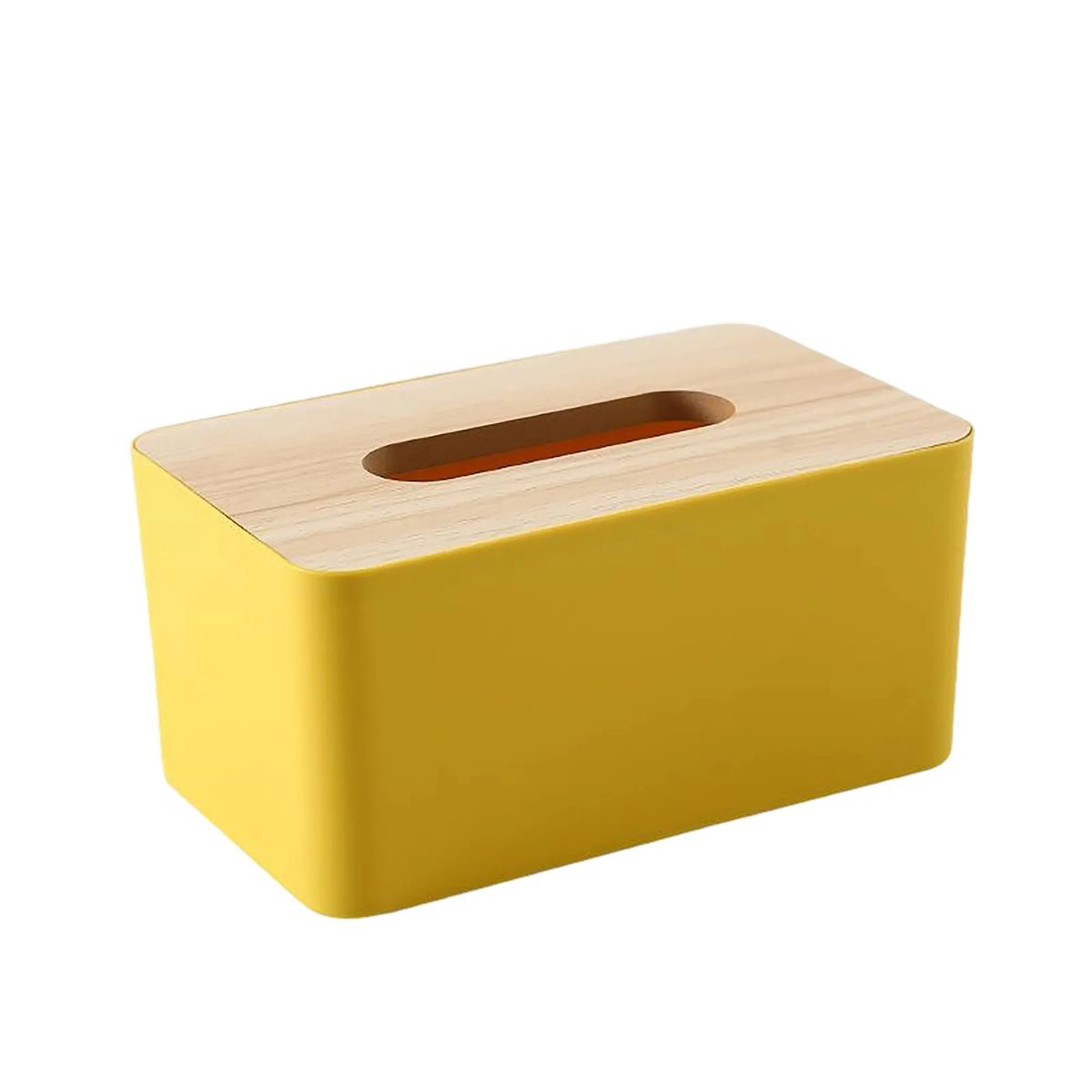 Wood and Plastic Tissue Holder for Home or Office 4