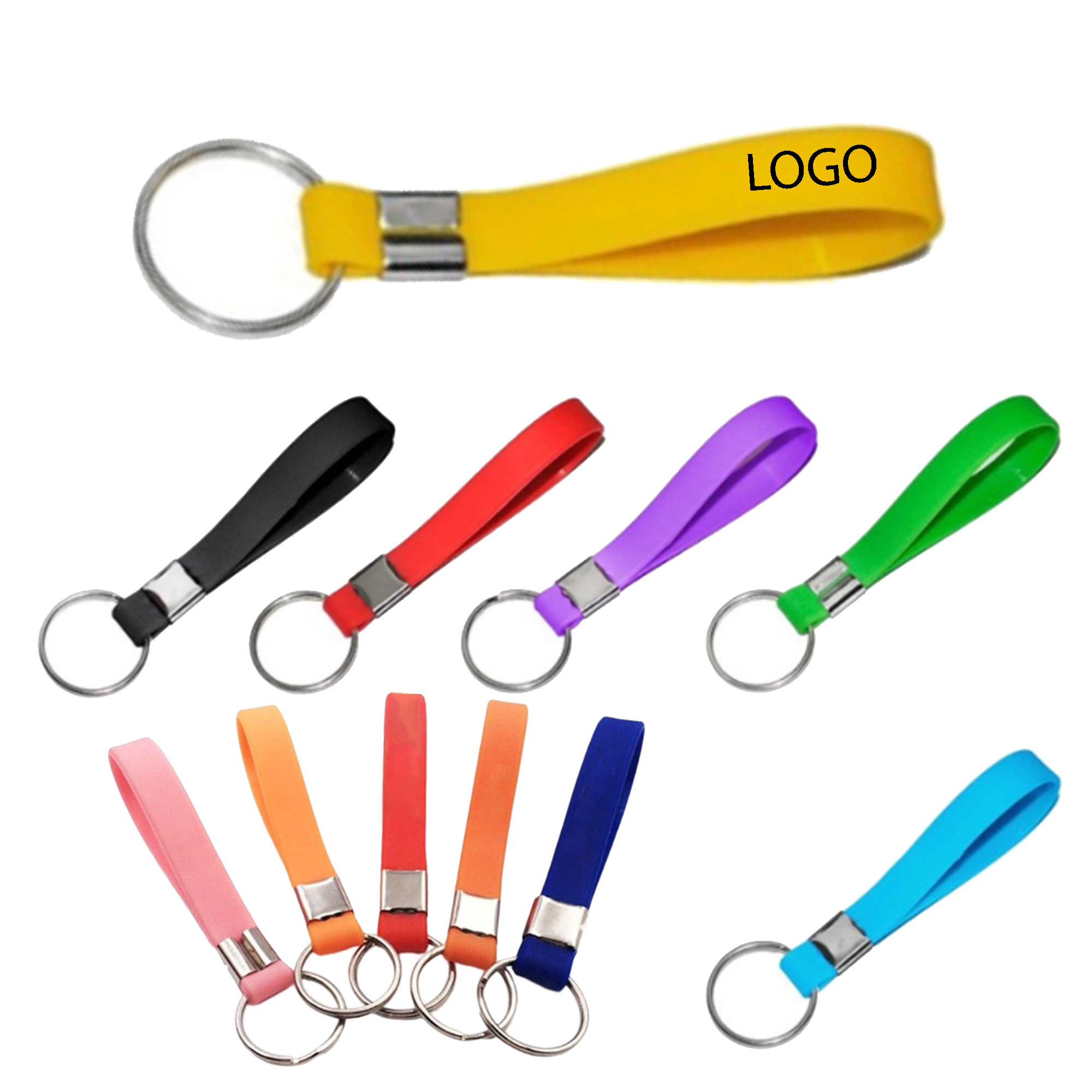 Custom Logo Silicone Keychain 2