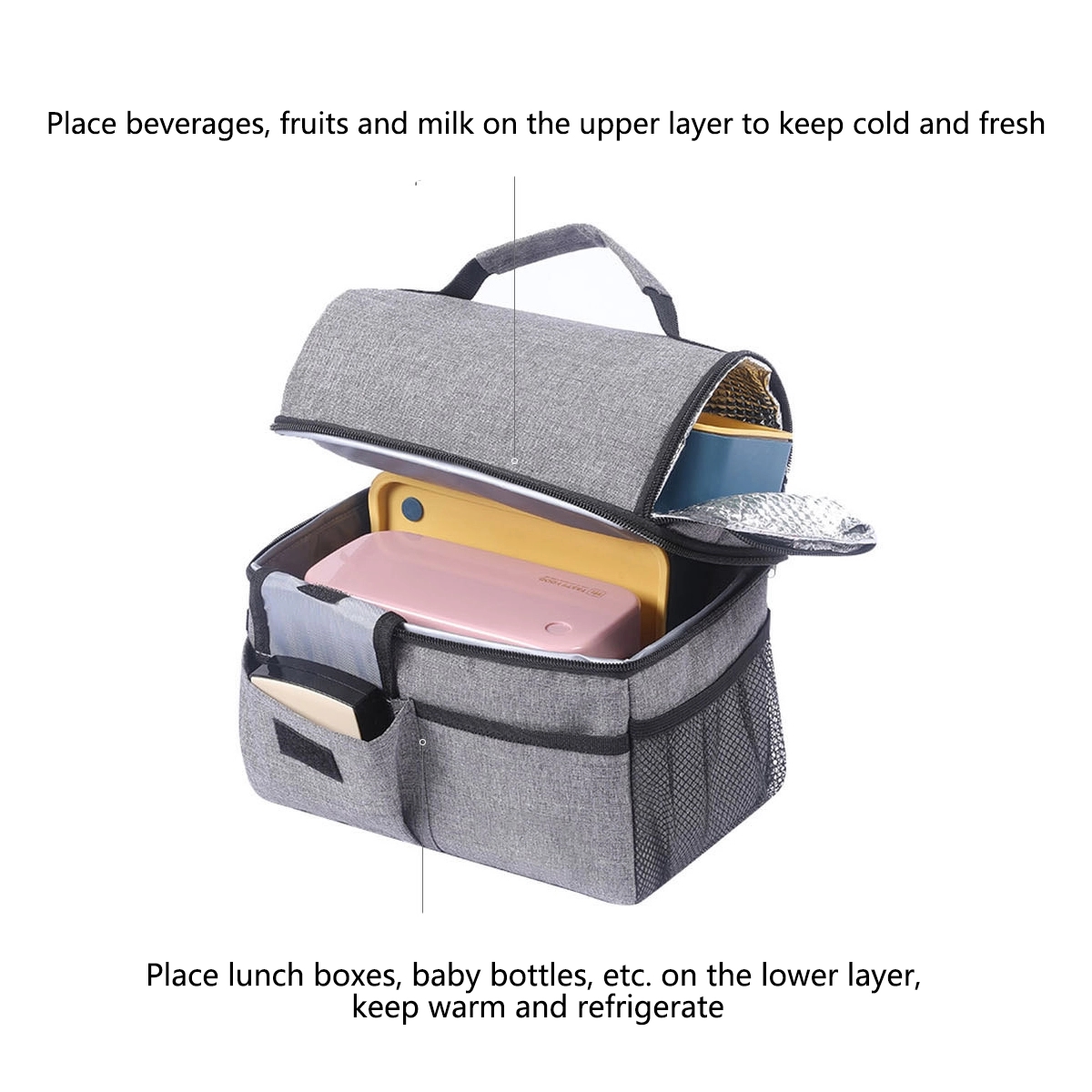 Double-Layer Reusable Insulation Handbag 3