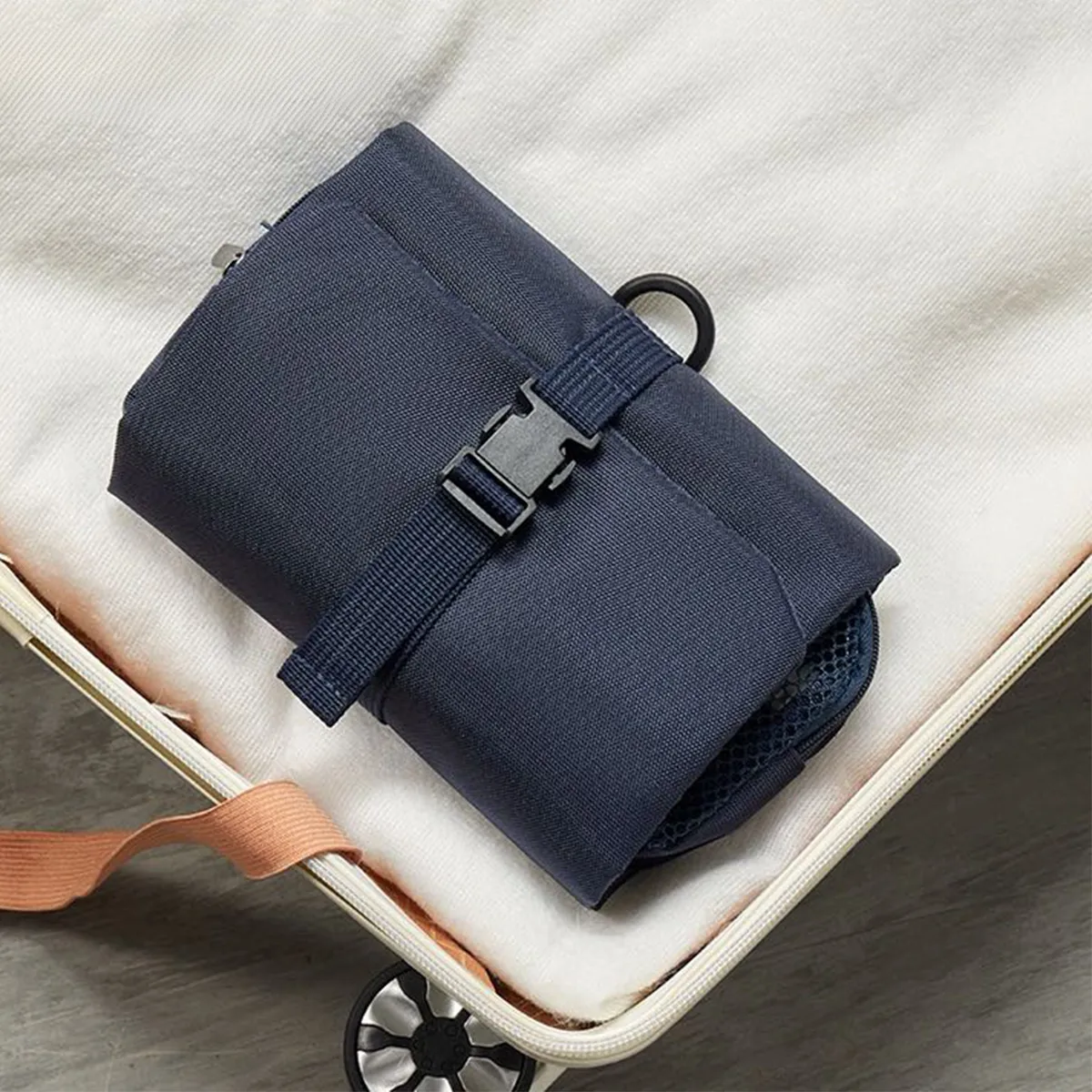 Buckle Foldable Toiletry Bag And Makeup Organizer Travel 5