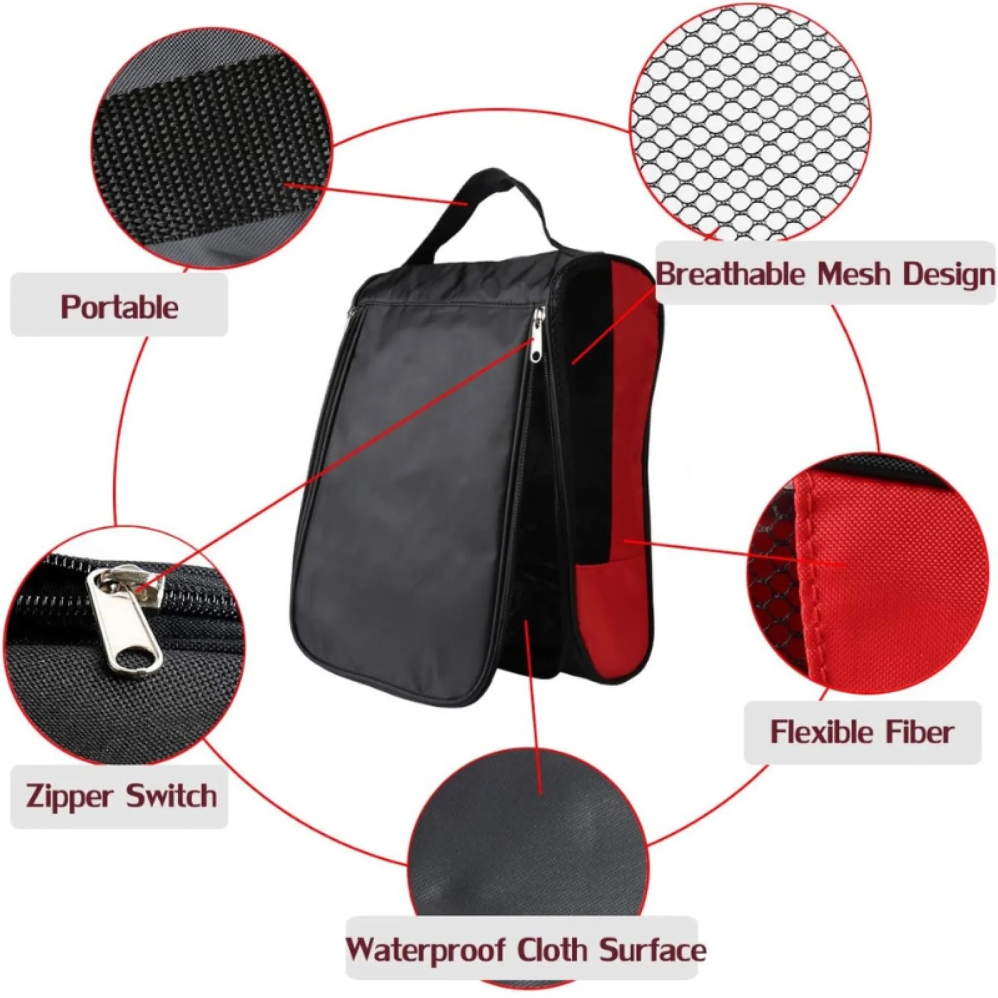 Lightweight Breathable Golf Shoe Bag 2