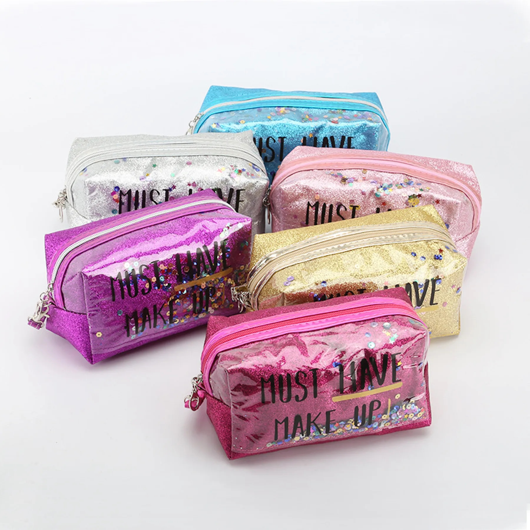 Fashion Creative Sequin Glitter Toiletry Pouch Cosmetic Bag 4
