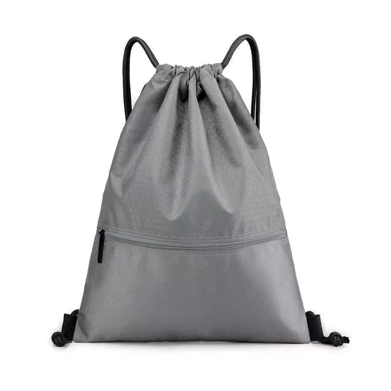 Drawstring Backpack With Zip Pocket 6