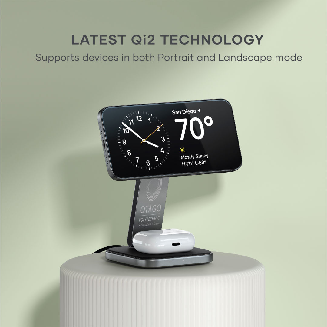 SATECHI® 2-in-1 Foldable Qi2 Wireless Charging Stand 1