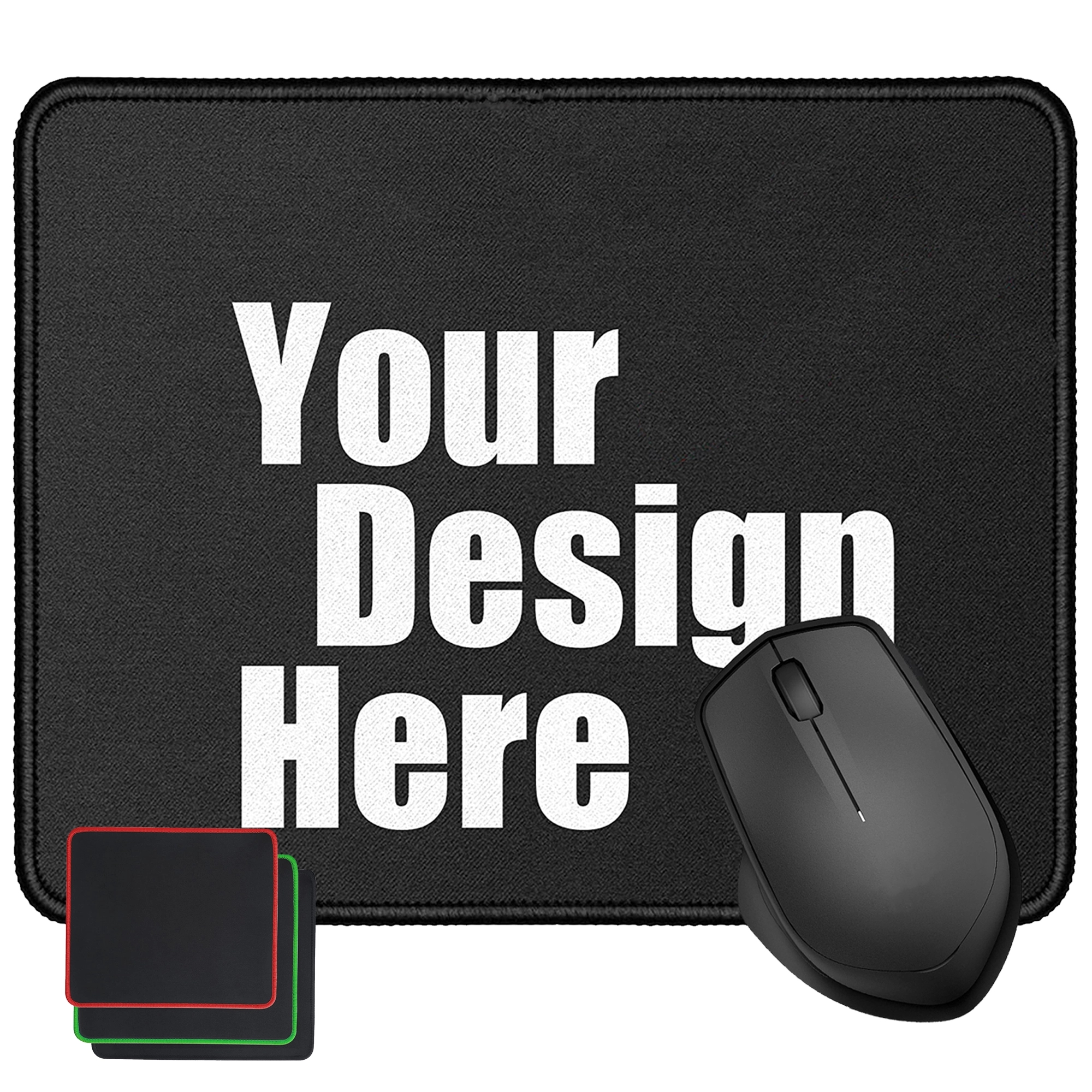 8.3"Lx10.3"W Custom Stitched Edge Mouse Pad 2