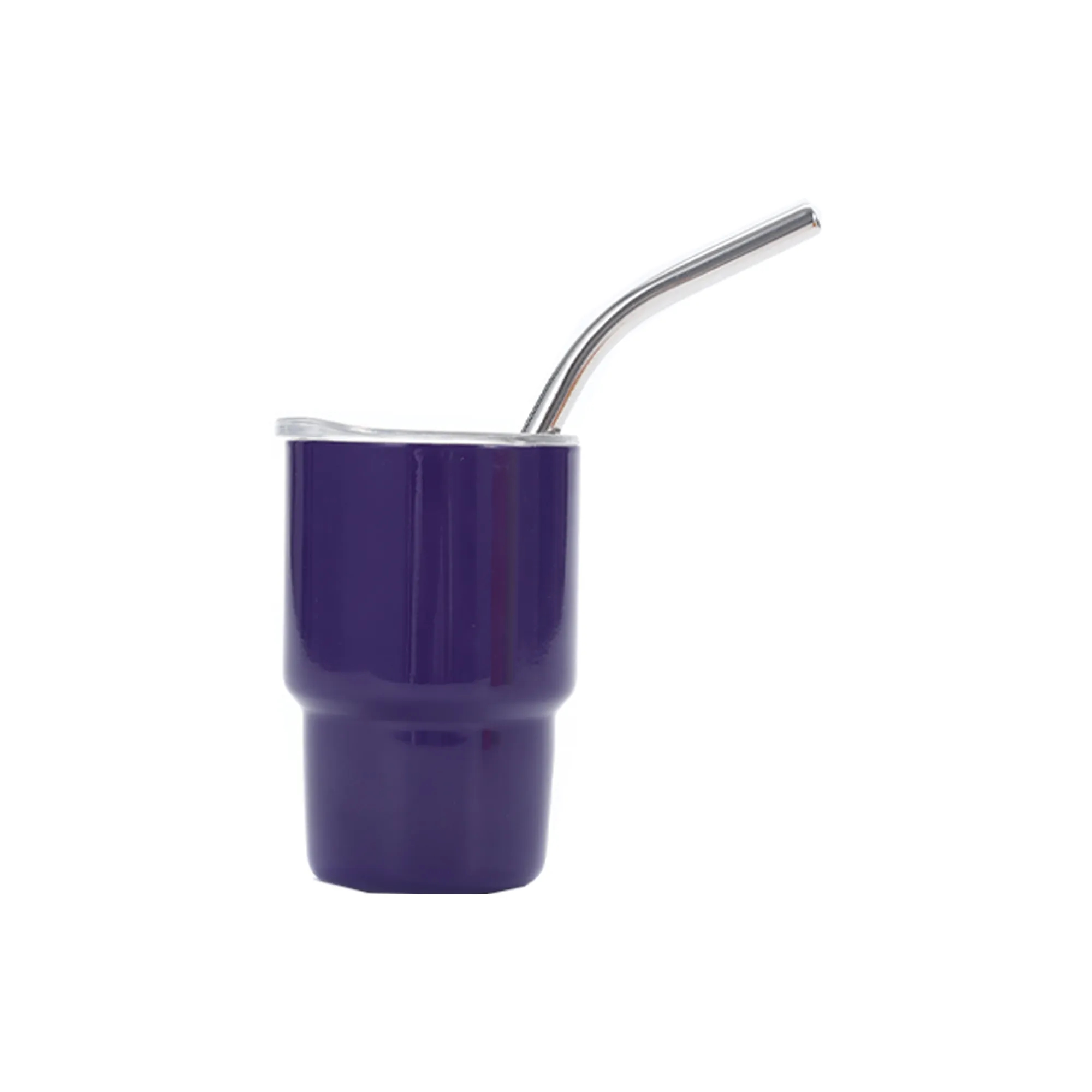 Double Wall 3 Oz Mini Stainless Steel Cup With Lid And Straw 13