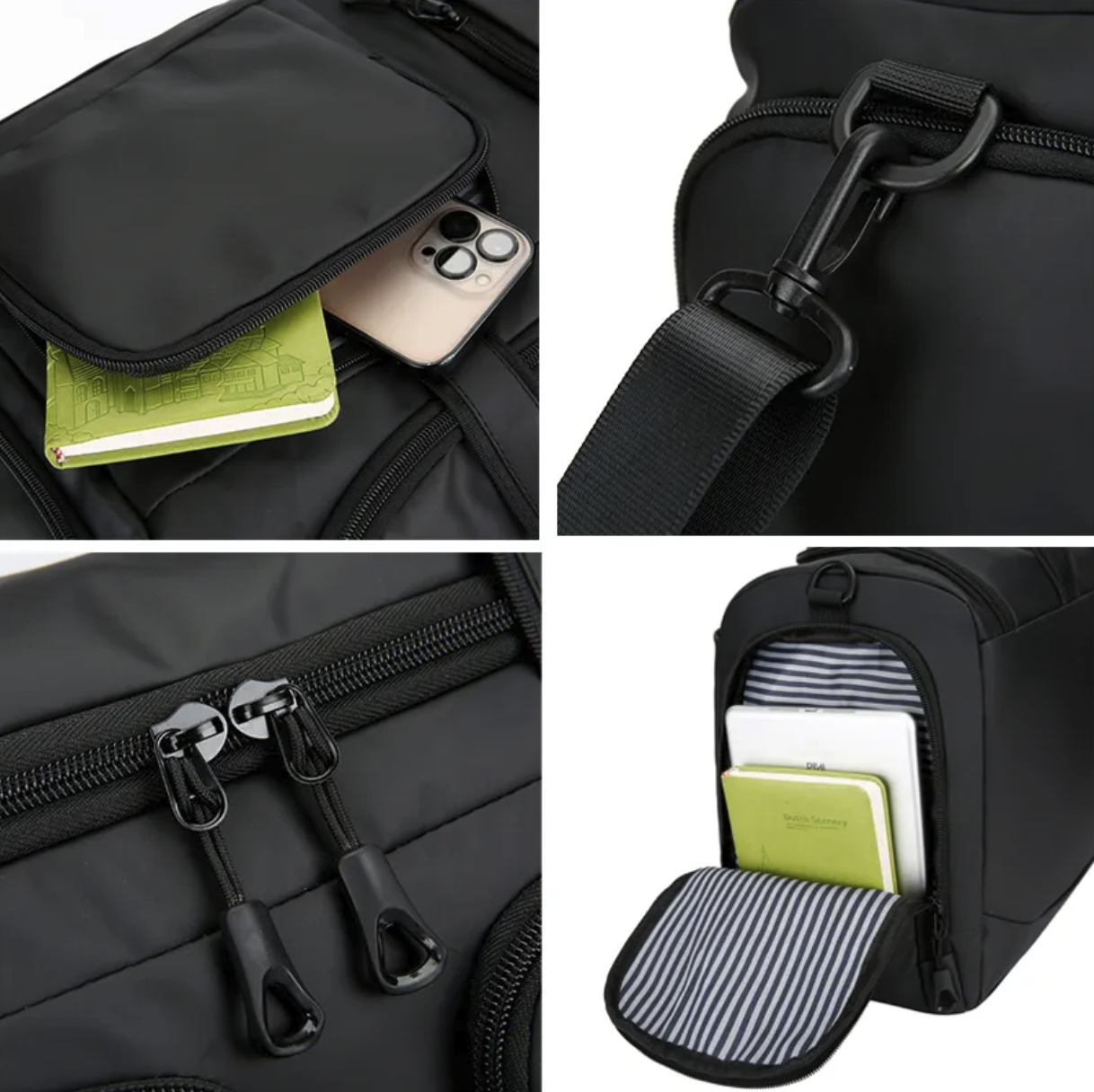 Waterproof Travel Gym Duffle Bag with Shoe Compartment 1