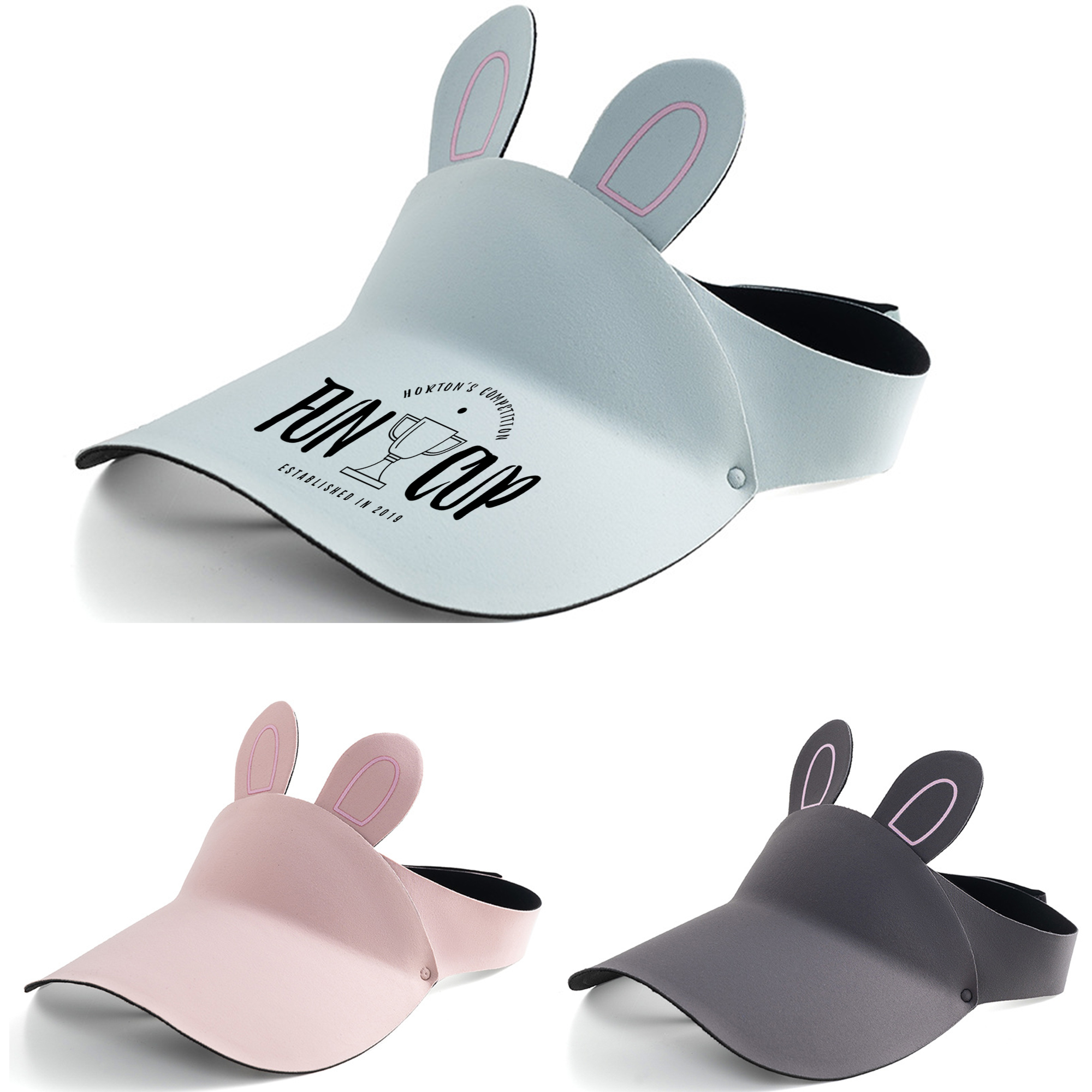 Summer UV Protection Beach Hat Kids Bunny Sun Visor 2