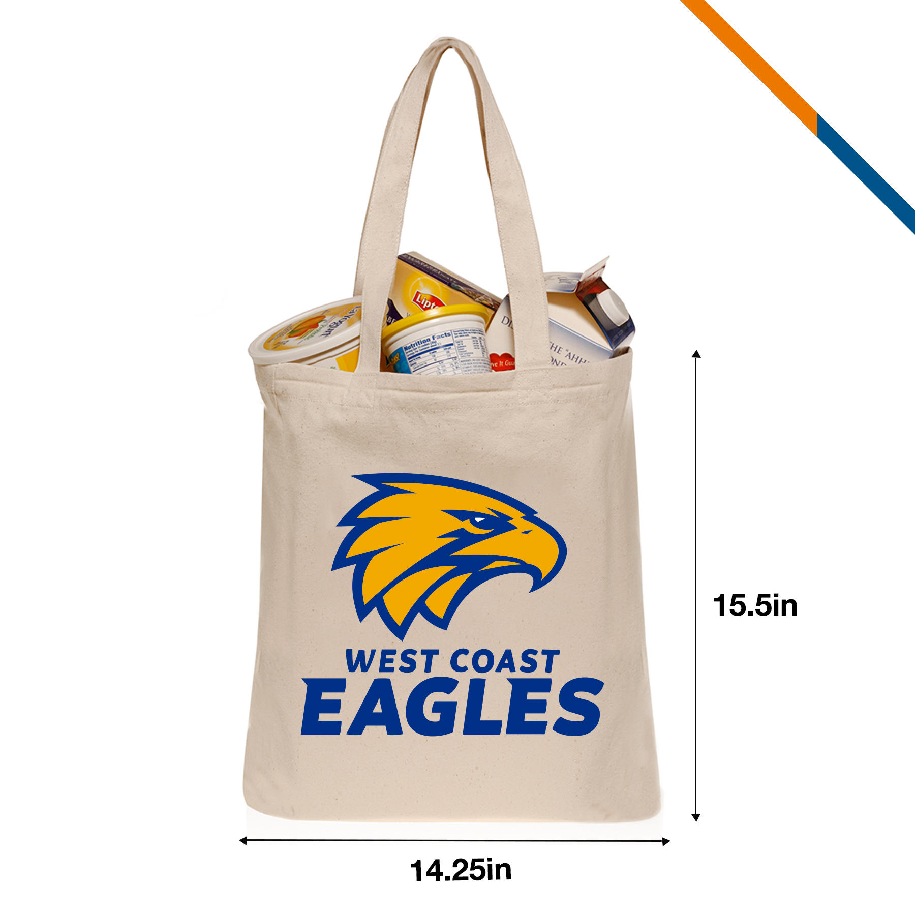 Dino Cotton Tote Bag, custom tote bag with logo imprint 4