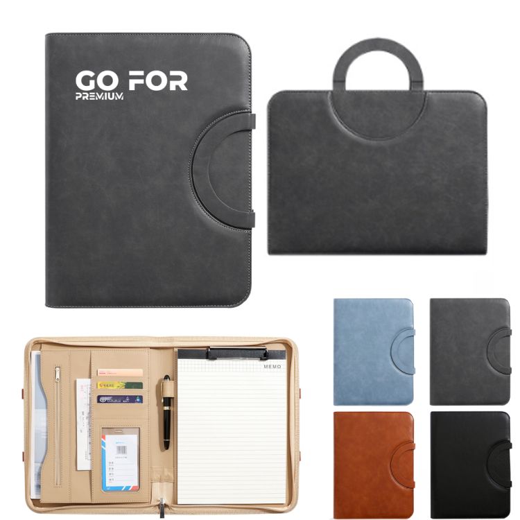 Zippered Padfolio with Hidden Handle 1