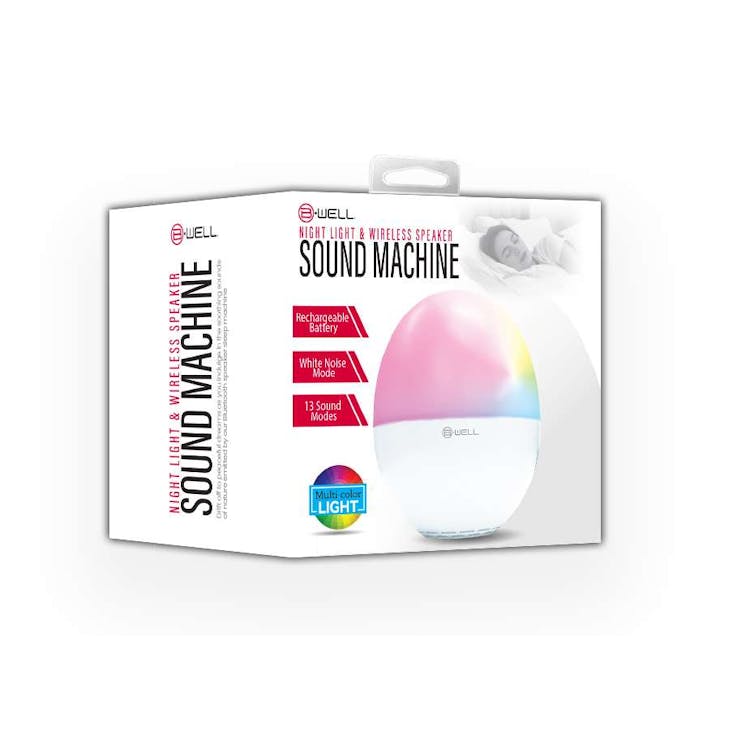 Night Light and Wireless Speaker Sound Machine - White 2