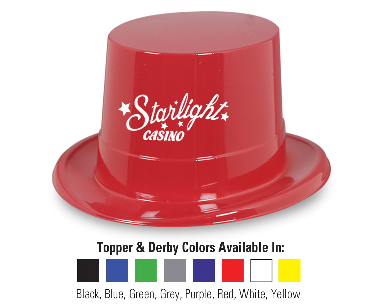 Plastic Topper w/ Custom Direct Pad Printed Imprint