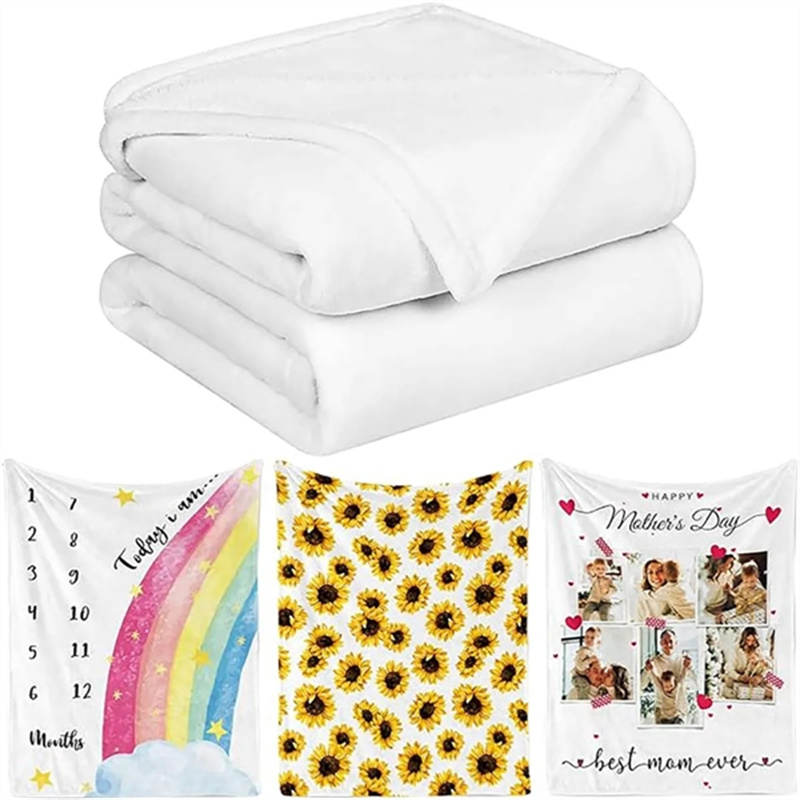 40X60 Customized Sublimation Thick Throw Flannel Blanket