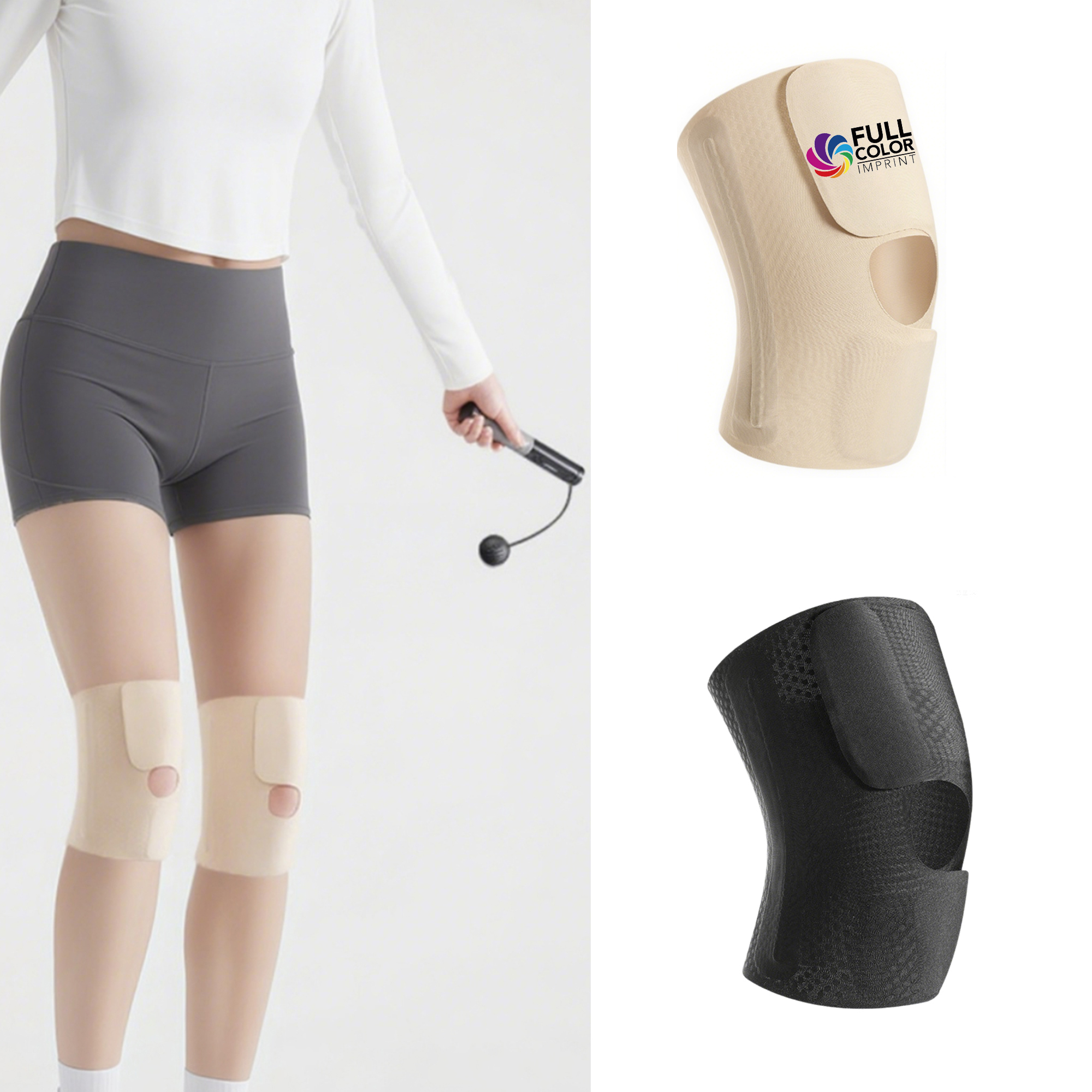Full Color Ladies Lightweight Knee Pads MOQ 50 2