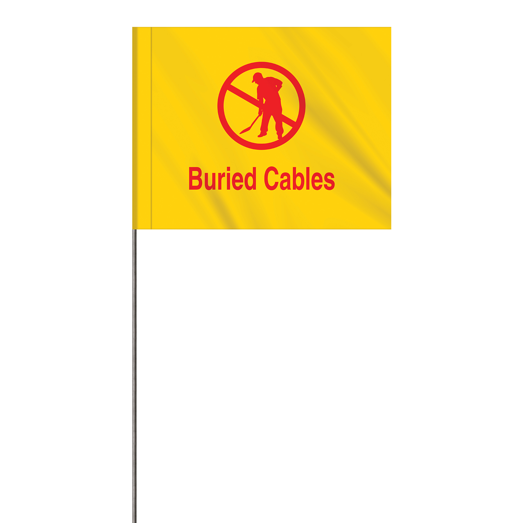 1-Color 4" x 5" Custom Vinyl Marking Flag with 36" Wire 15