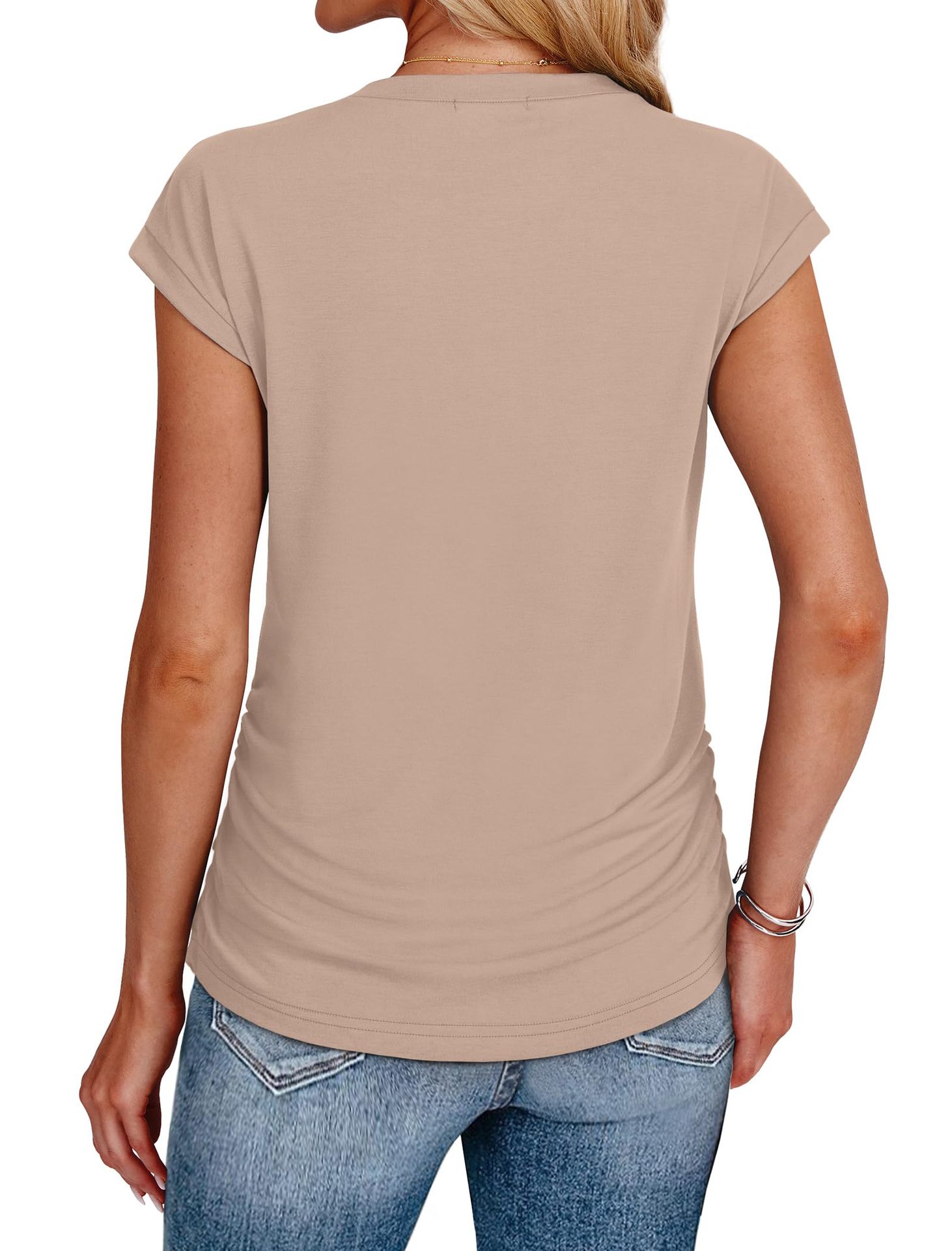 Trendy Cap Sleeve Tops T Shirts 4