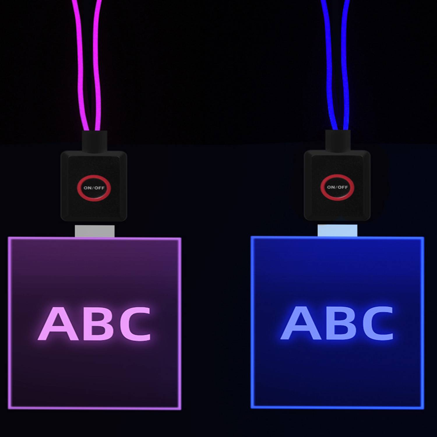 LED Necklace with flashing pendant 4