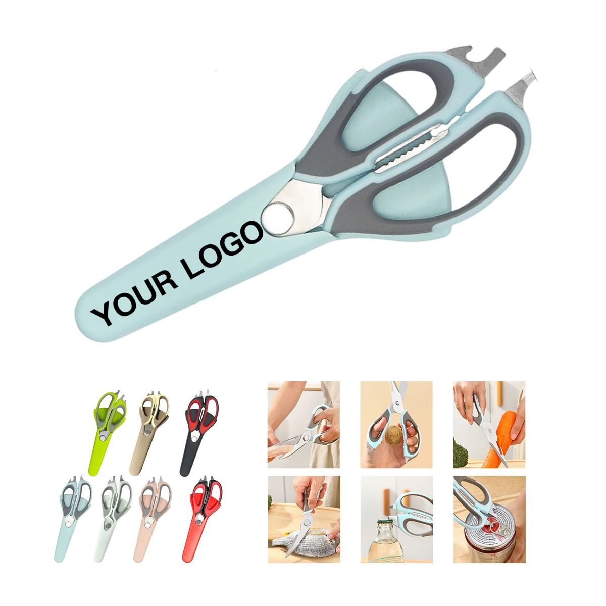 Multifunction Kitchen Scissors with Magnetic Holder 9