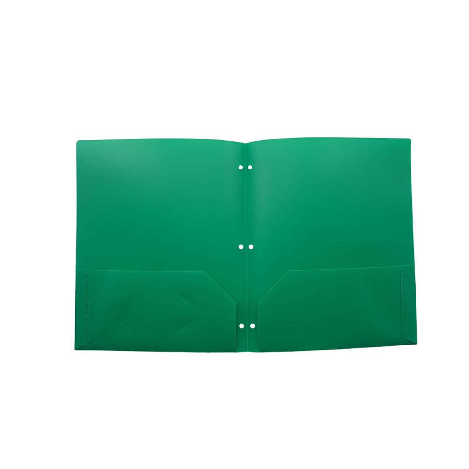 Letter Size Plastic 2-Pocket File Folder 10
