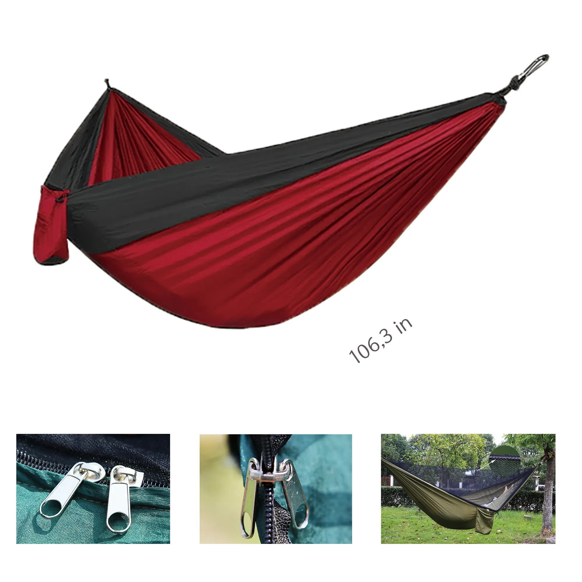 Outdoor Single Camping Nylon Hammock 3