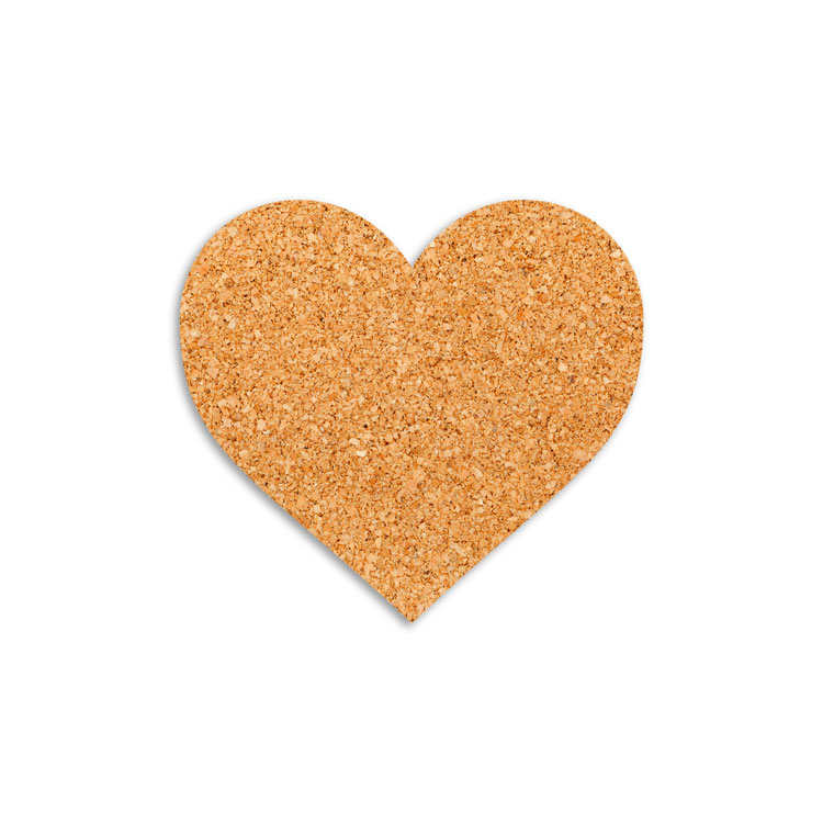 1/8" Cork Coaster Heart Shape