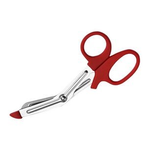 Ergonomic Emergency Medical Scissors With Silver Serrated Blades 18